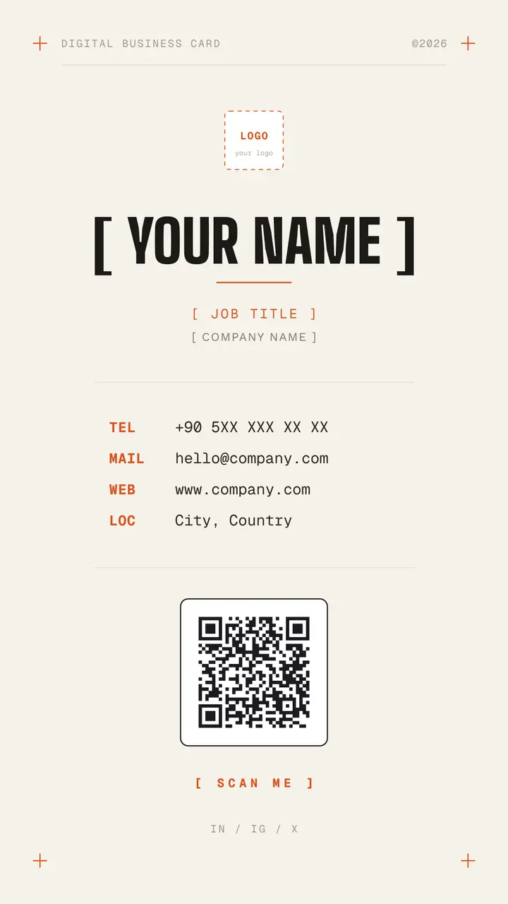 Digital Business Cards — Editorial (light)