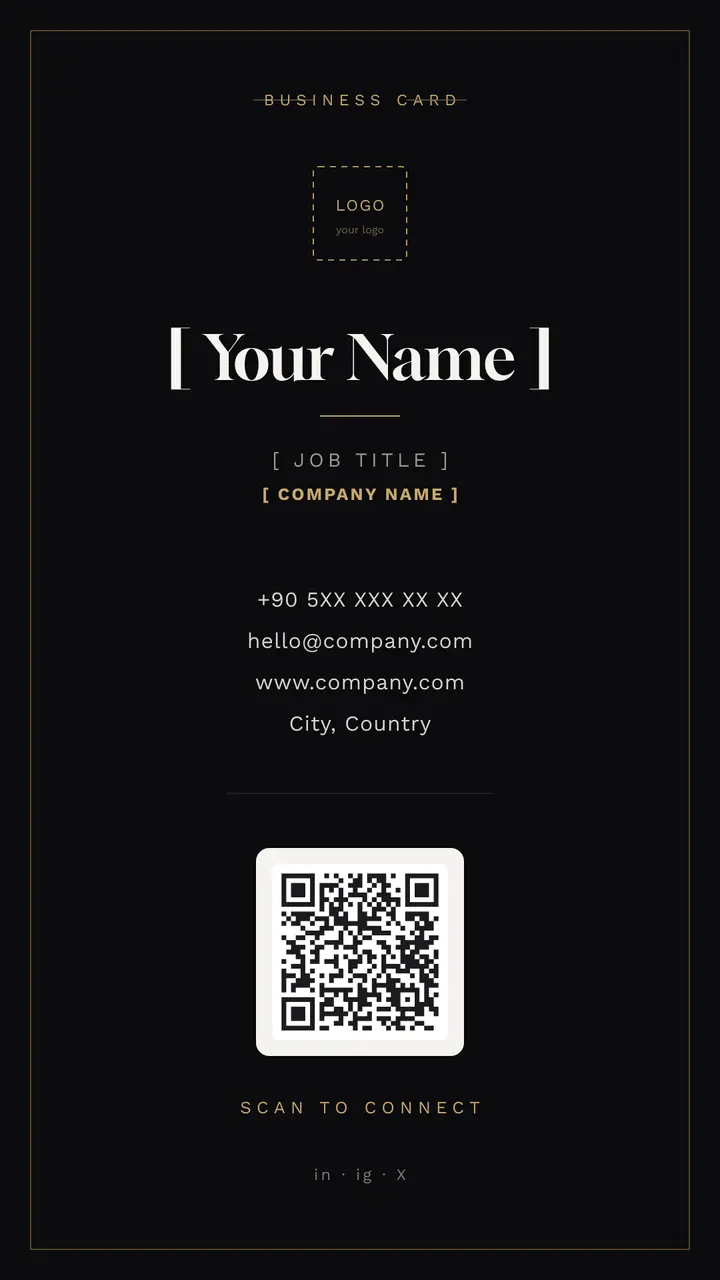 Digital Business Cards — Premium (serif + gold)