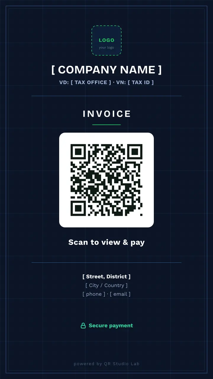 Invoice / Payment Cards — Dark